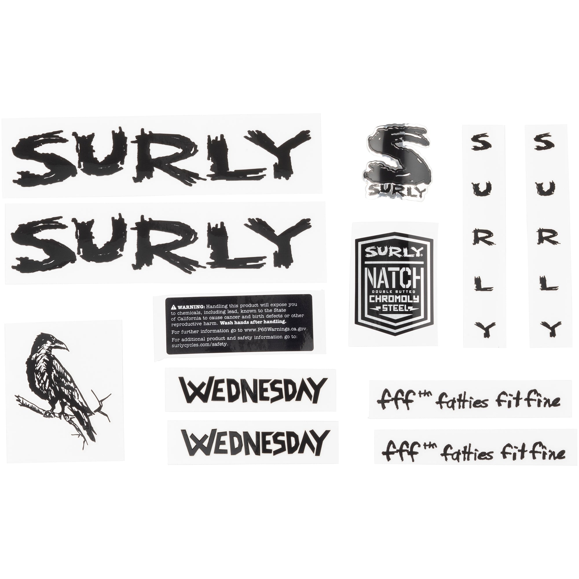 surly-wednesday-decal-set-black-MA1247-2000px-sq Wednesday Decal Set - Image 1