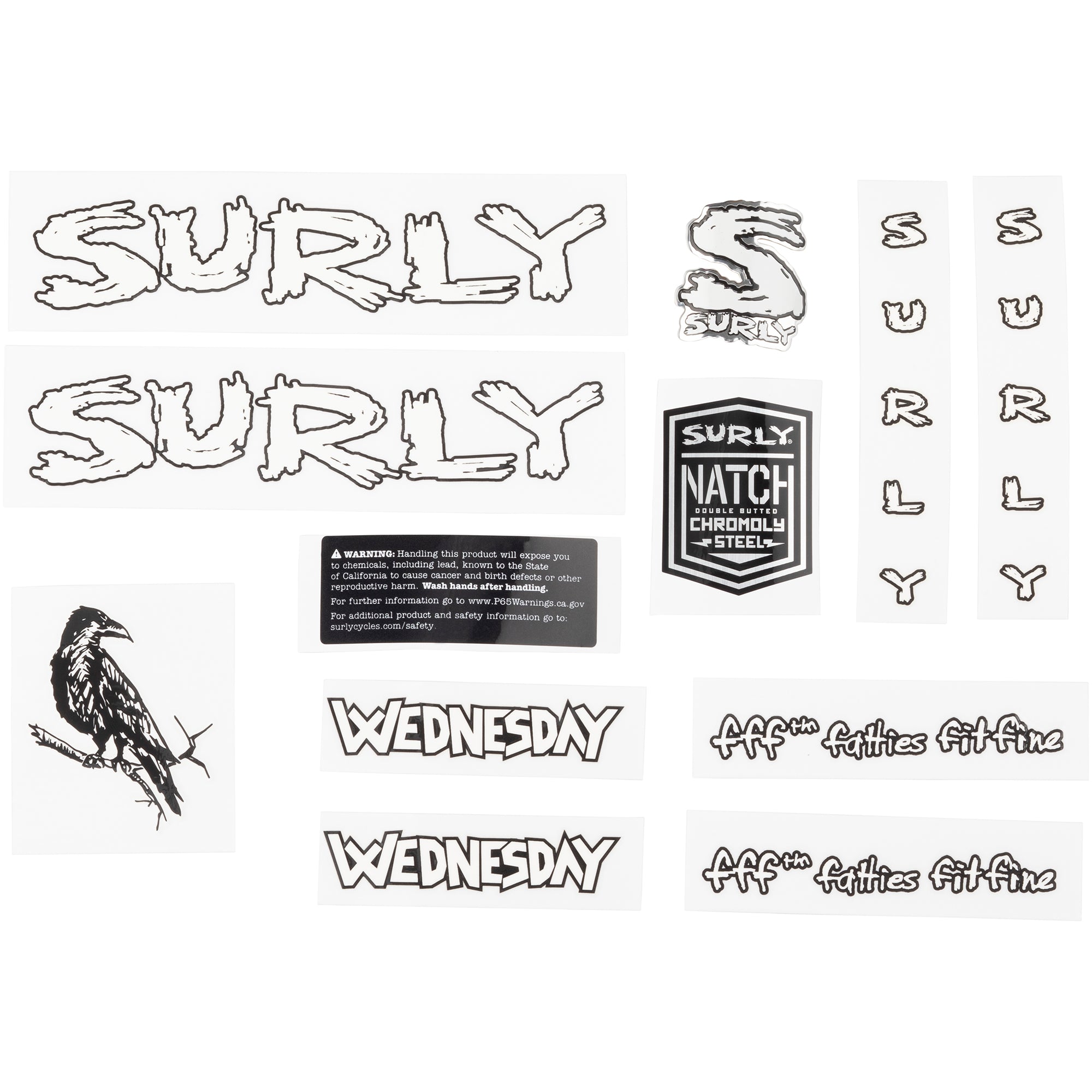 surly-wednesday-decal-set-white-MA1248-2000px-sq Wednesday Decal Set - Image 2